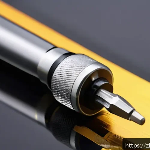 비싼 공구와 저렴한 공구 차이점 - A close-up of a premium high-strength alloy screwdriver with a smooth, polished surface and an ergon...